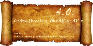 Andrejkovics Oktávián névjegykártya